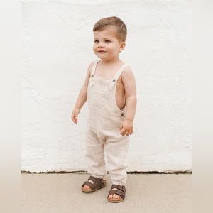 Rylee and Cru Sand Stripe Overalls